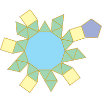 Gyroelongated pentagonal cupola (J24)