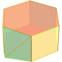 Parabiaugmented hexagonal prism (J55)